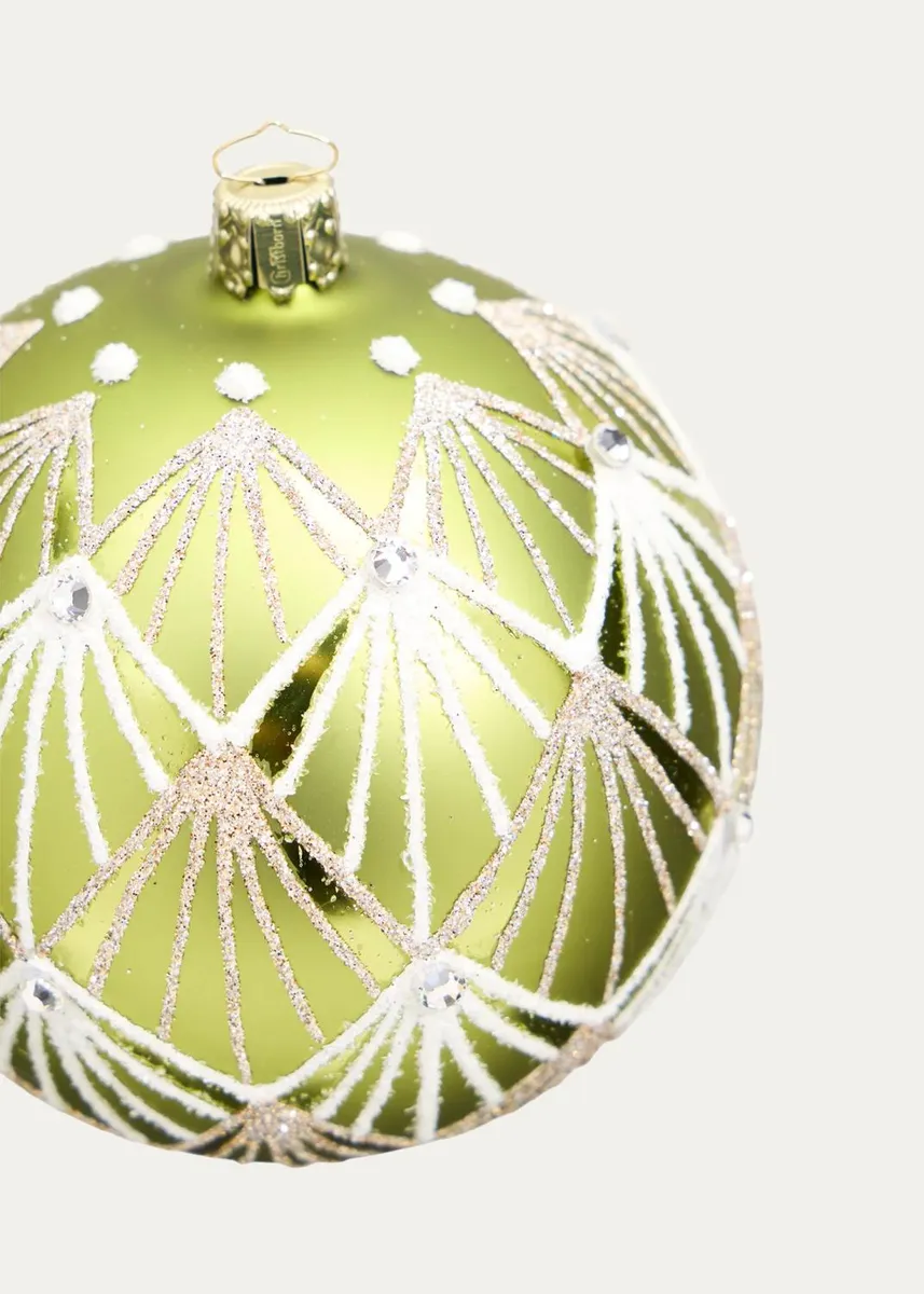 Bergdorf Goodman Deco Glass Ornament | Thumbnail 2 Bergdorf Goodman Deco Glass Ornament | Thumbnail 2