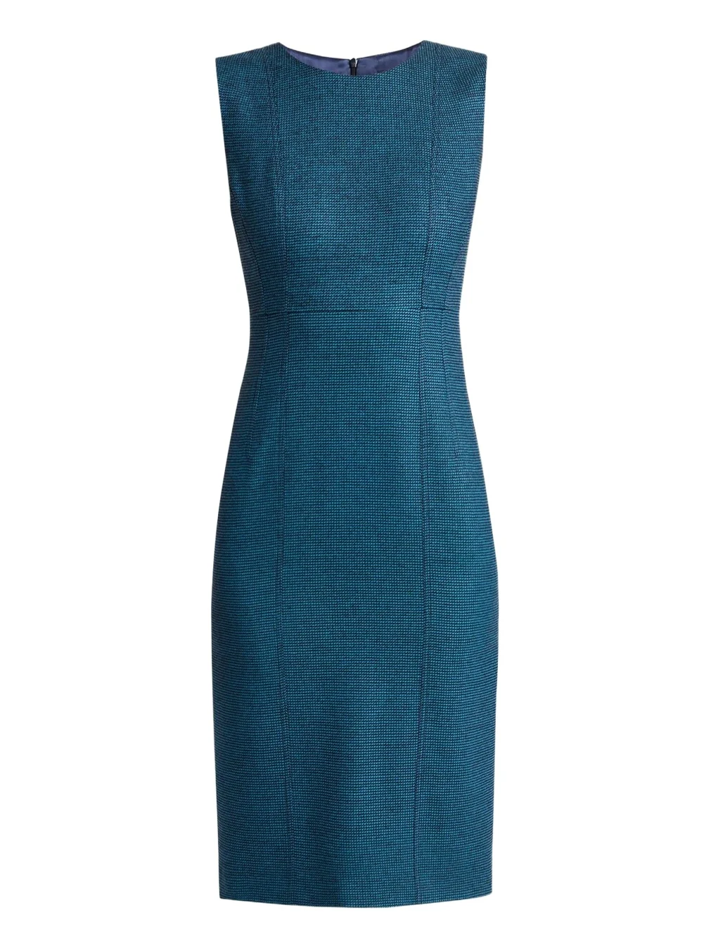 Kiton Textured Cashmere Sleeveless Sheath Dress