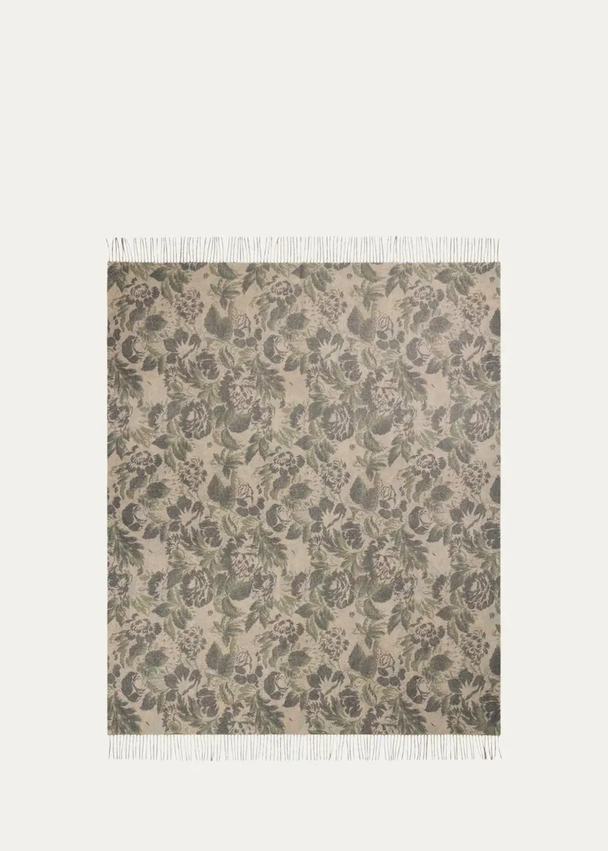 Alonpi Floral Cashmere Throw | Thumbnail 3 Alonpi Floral Cashmere Throw | Thumbnail 3