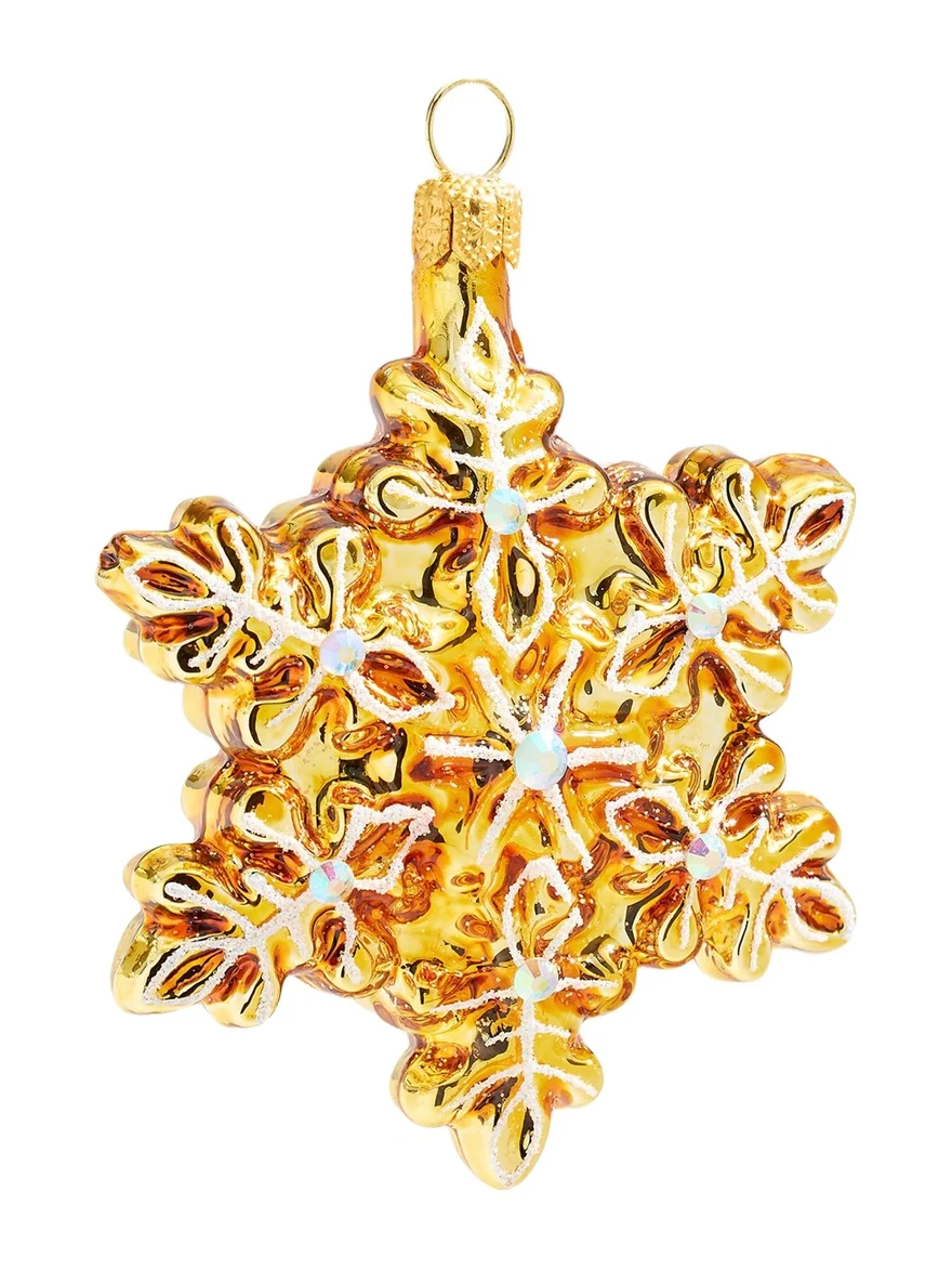 Golden Snowflake Christmas Ornament Golden Snowflake Christmas Ornament