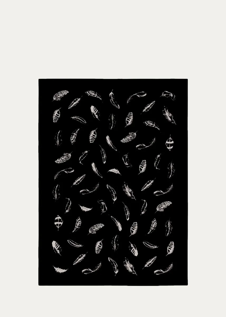 Alonpi Leaf-Print Cashmere & Wool Throw | Thumbnail 2