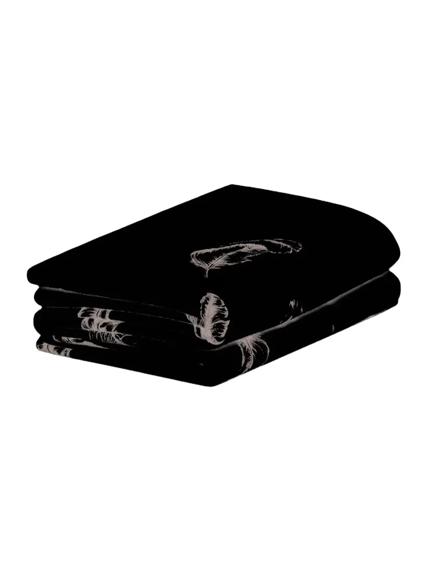 Alonpi Leaf-Print Cashmere & Wool Throw