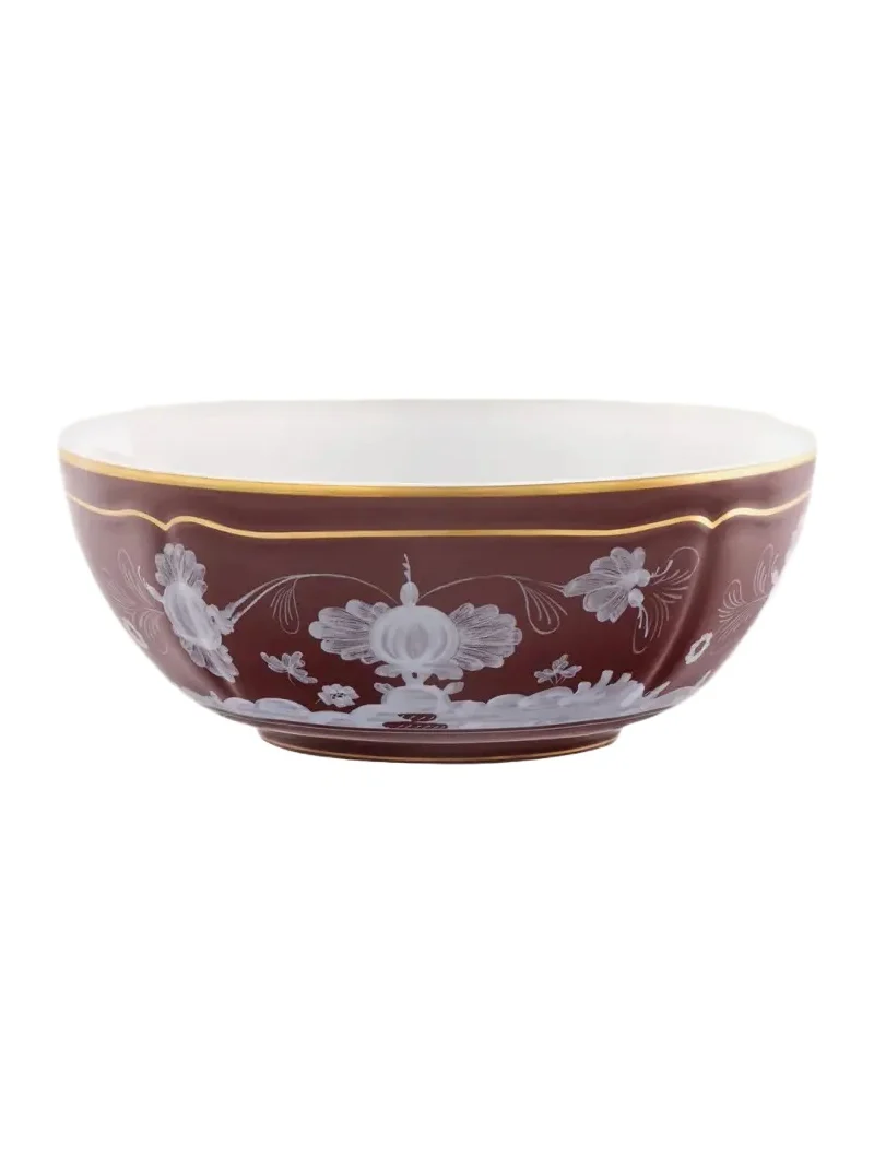 GINORI 1735 Castagna Botanical Print Porcelain Bowl