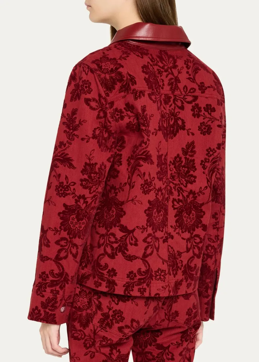 Cinq à Sept Dalton Paisley Flocked Stretch-Cotton Jacket | Thumbnail 3 Cinq à Sept Dalton Paisley Flocked Stretch-Cotton Jacket | Thumbnail 3