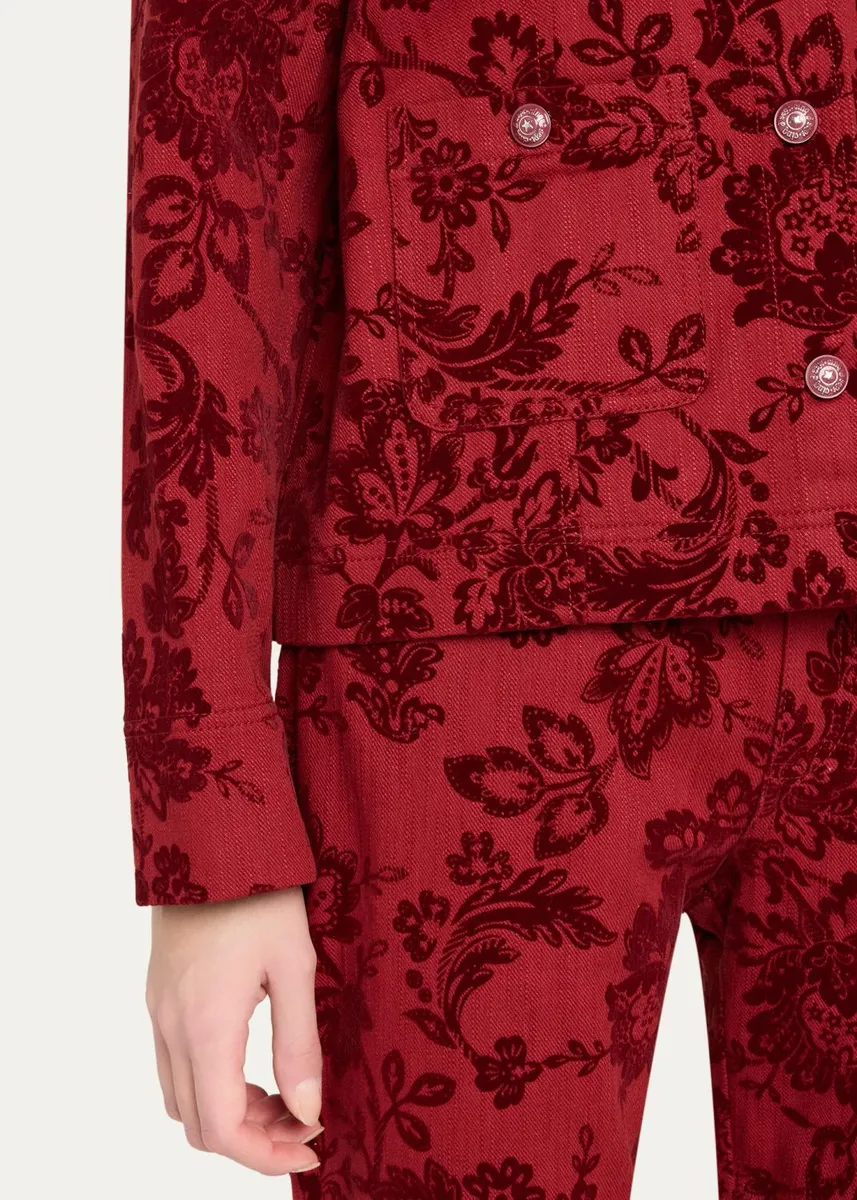 Cinq à Sept Dalton Paisley Flocked Stretch-Cotton Jacket | Thumbnail 5 Cinq à Sept Dalton Paisley Flocked Stretch-Cotton Jacket | Thumbnail 5