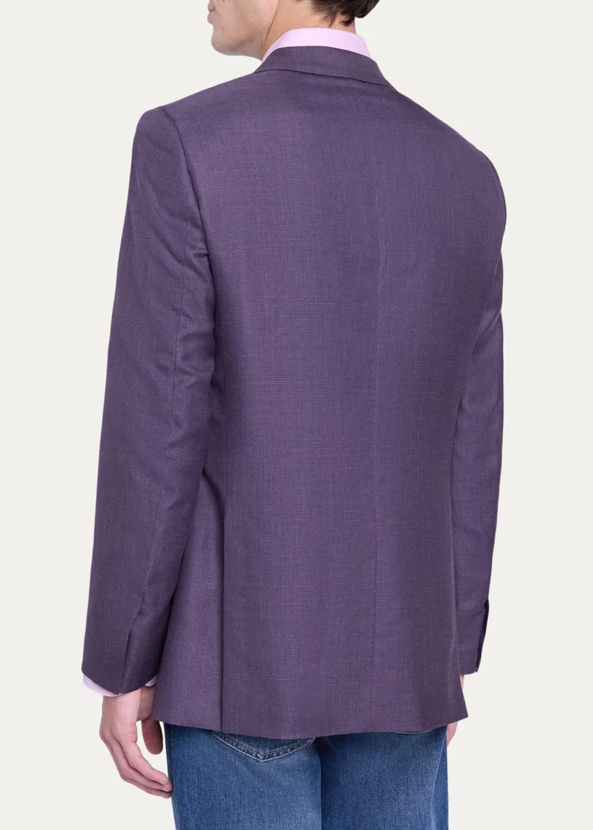 Brioni Men's Prince of Wales Two-Button Sport Coat | Thumbnail 3