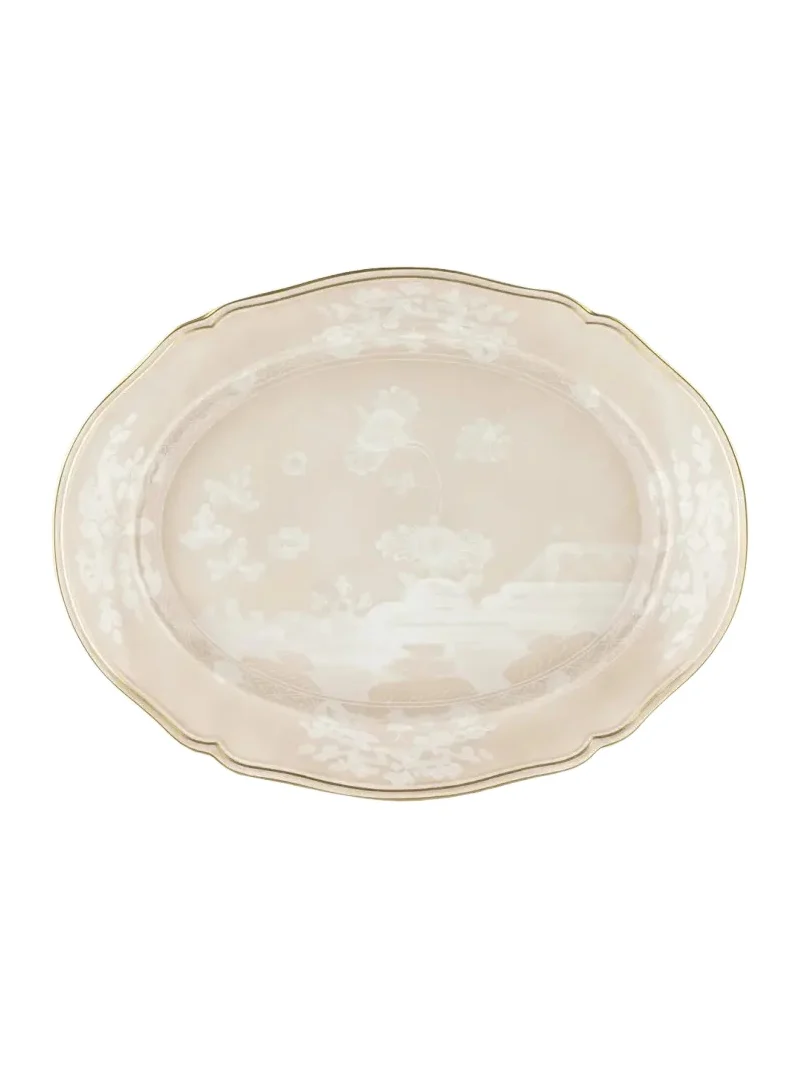 Printed Oval Porcelain Plate Printed Oval Porcelain Plate