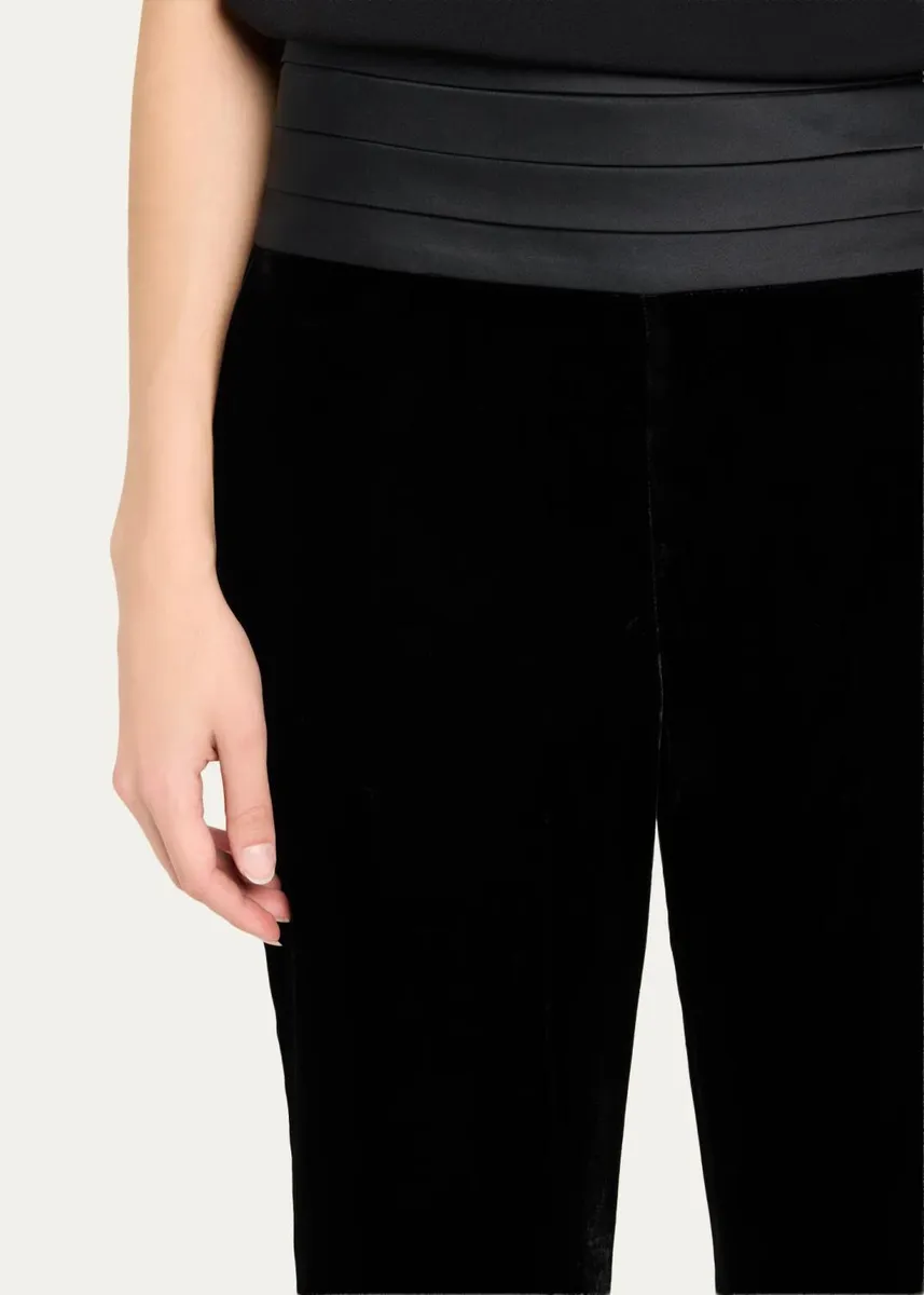 L'Agence Prudence Velvet Wide-Leg Pants | Thumbnail 5