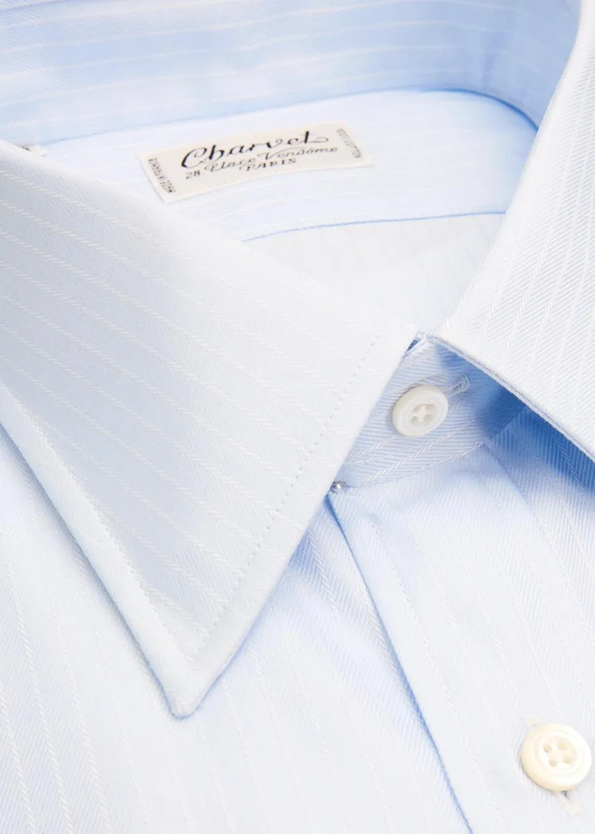 Charvet Men's Pinstripe Cotton Dress Shirt | Thumbnail 2 Charvet Men's Pinstripe Cotton Dress Shirt | Thumbnail 2