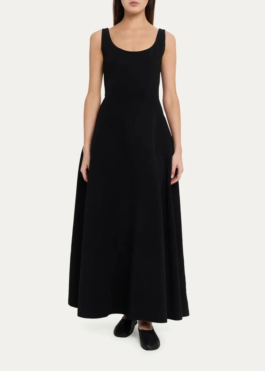 FFORME Alodia Sleeveless Stripe Embroidered Cady Flared Maxi Dress | Thumbnail 2 FFORME Alodia Sleeveless Stripe Embroidered Cady Flared Maxi Dress | Thumbnail 2