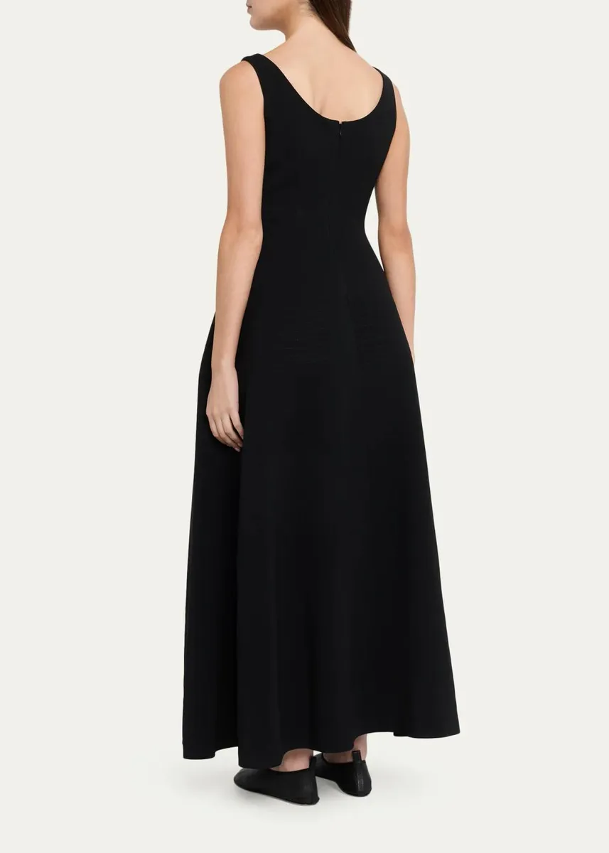 FFORME Alodia Sleeveless Stripe Embroidered Cady Flared Maxi Dress | Thumbnail 3 FFORME Alodia Sleeveless Stripe Embroidered Cady Flared Maxi Dress | Thumbnail 3