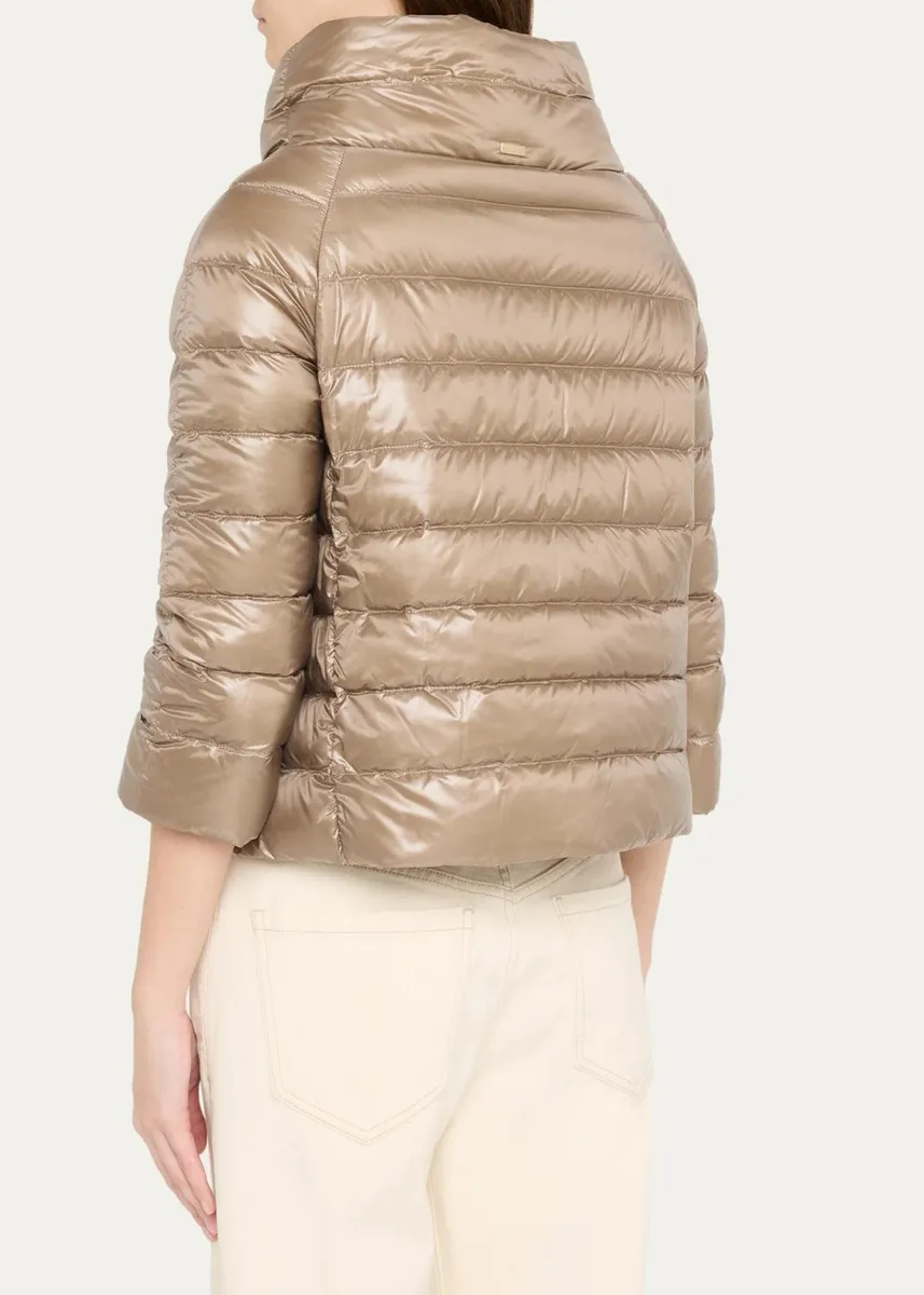 HERNO Iconico Piumino Sofia Water-Resistant Nylon Ultralight Puffer Jacket | Thumbnail 7