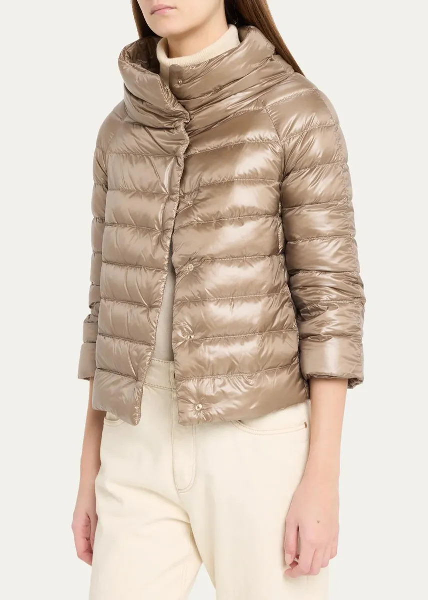 HERNO Iconico Piumino Sofia Water-Resistant Nylon Ultralight Puffer Jacket | Thumbnail 8