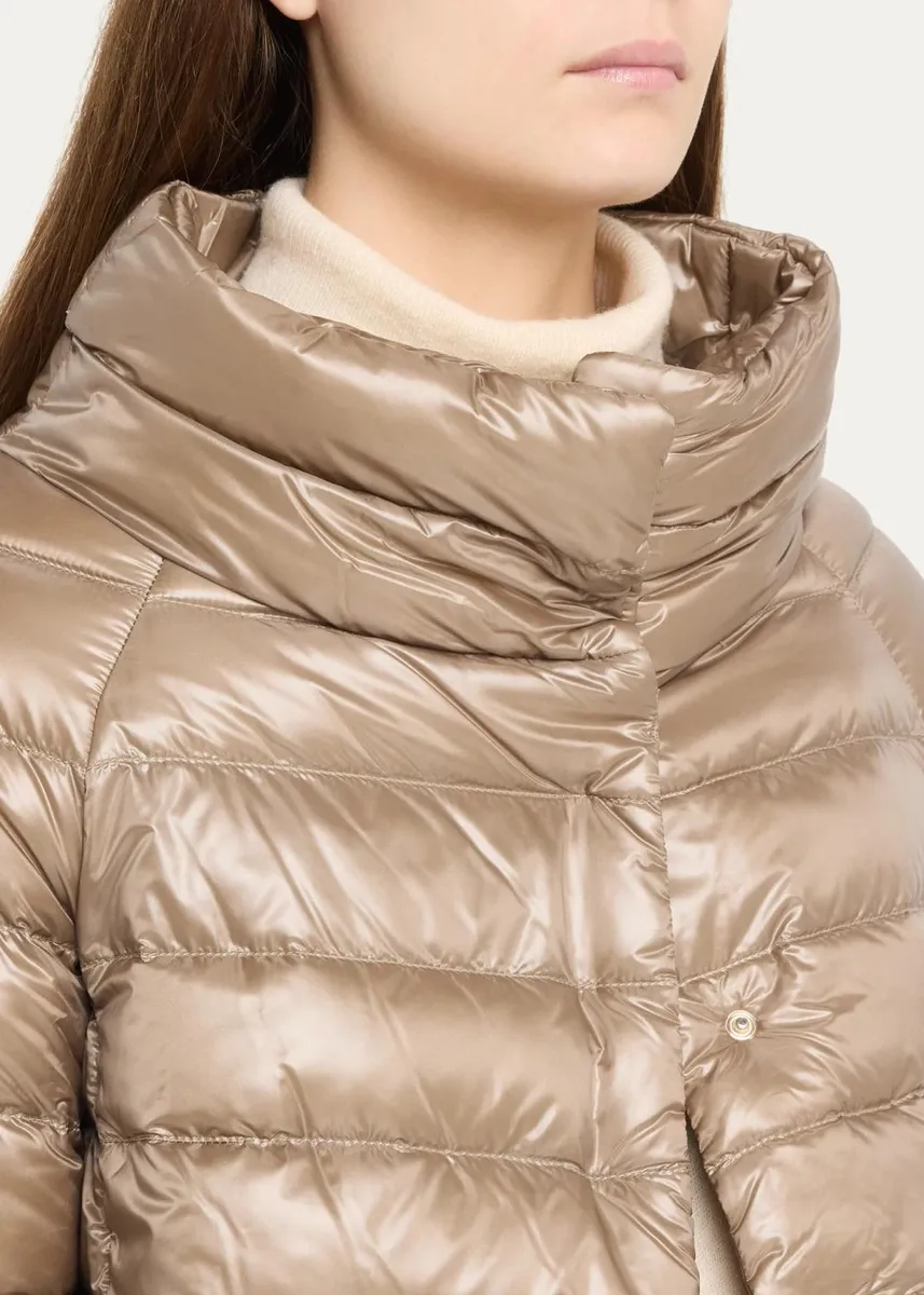 HERNO Iconico Piumino Sofia Water-Resistant Nylon Ultralight Puffer Jacket | Thumbnail 9