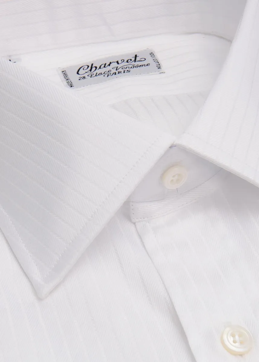 Charvet Men's Cotton Rib-Texture Dress Shirt | Thumbnail 2 Charvet Men's Cotton Rib-Texture Dress Shirt | Thumbnail 2