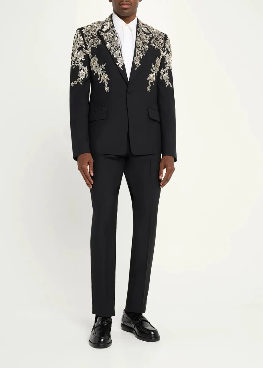 Alexander McQueen Men's Wool Dress Pants | Thumbnail 2
