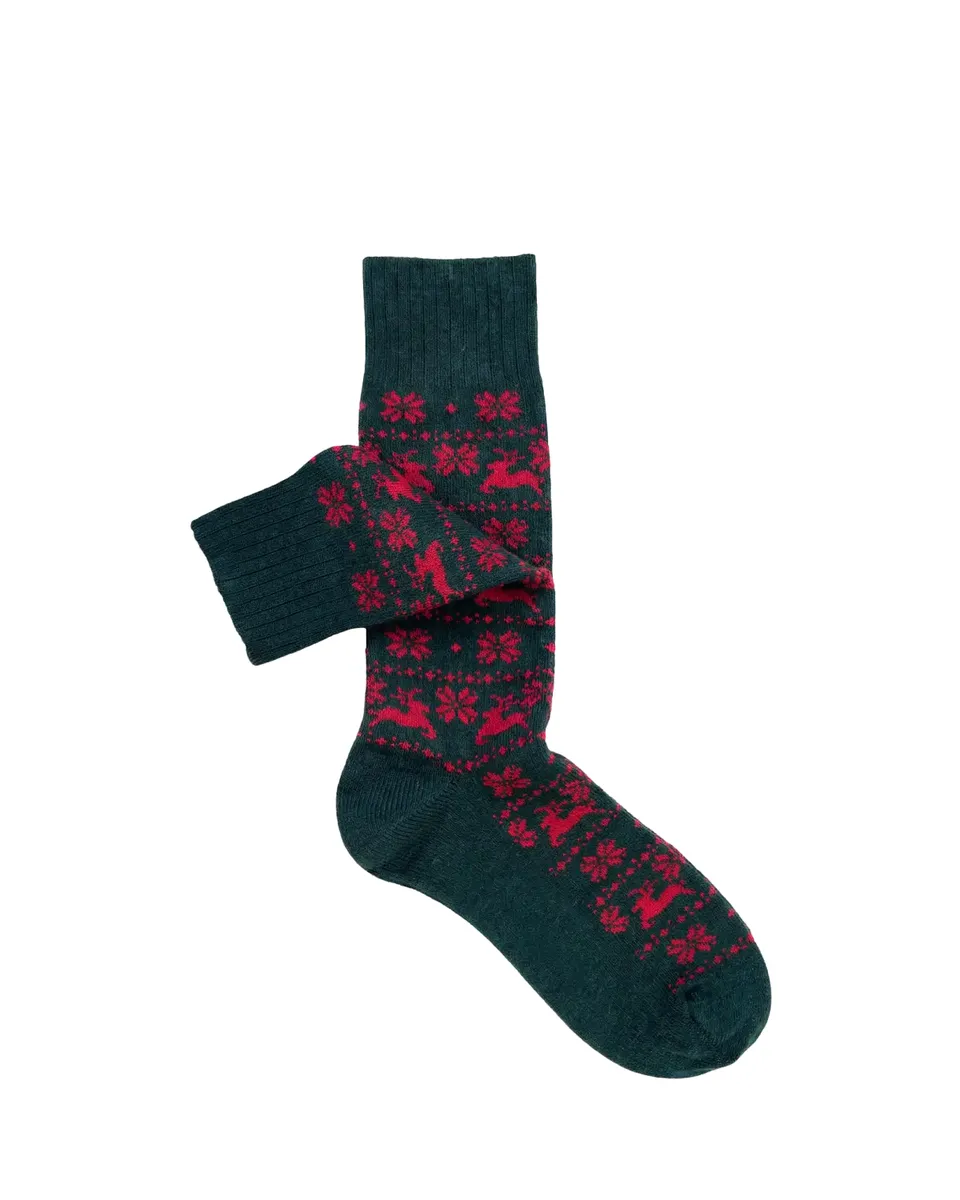 Sozzi Calze Men's Fair Isle Crew Socks | Thumbnail 2 Sozzi Calze Men's Fair Isle Crew Socks | Thumbnail 2