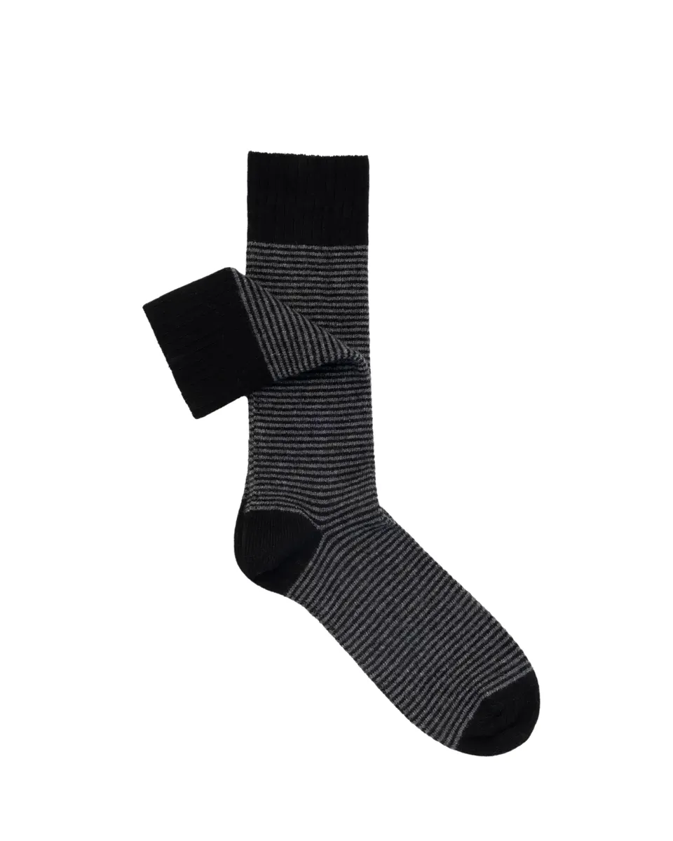 Sozzi Calze Men's Cashmere Blend Micro-Stripe Crew Socks | Thumbnail 2 Sozzi Calze Men's Cashmere Blend Micro-Stripe Crew Socks | Thumbnail 2