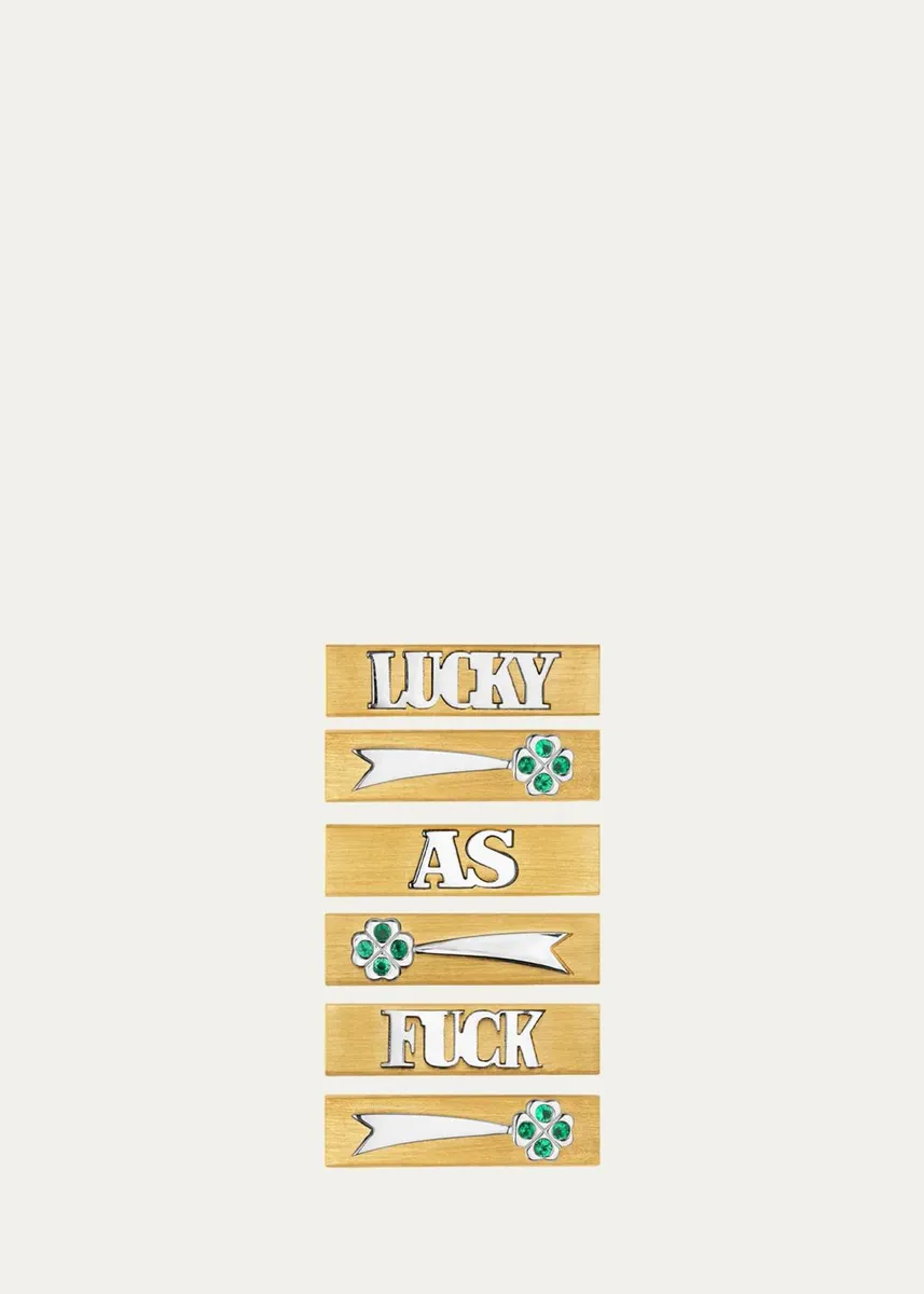 Marie Lichtenberg Lucky as Fuck 18K Yellow Gold & Emerald Necklace/14.5" | Thumbnail 2 Marie Lichtenberg Lucky as Fuck 18K Yellow Gold & Emerald Necklace/14.5" | Thumbnail 2