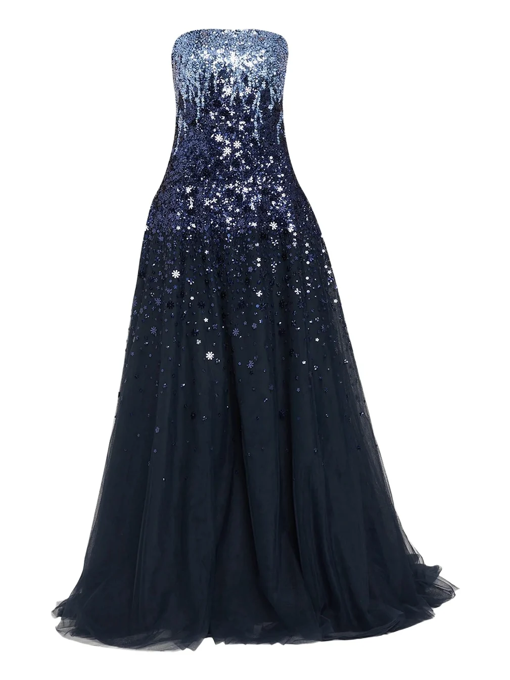 Degrade Beaded Tulle Ball Gown