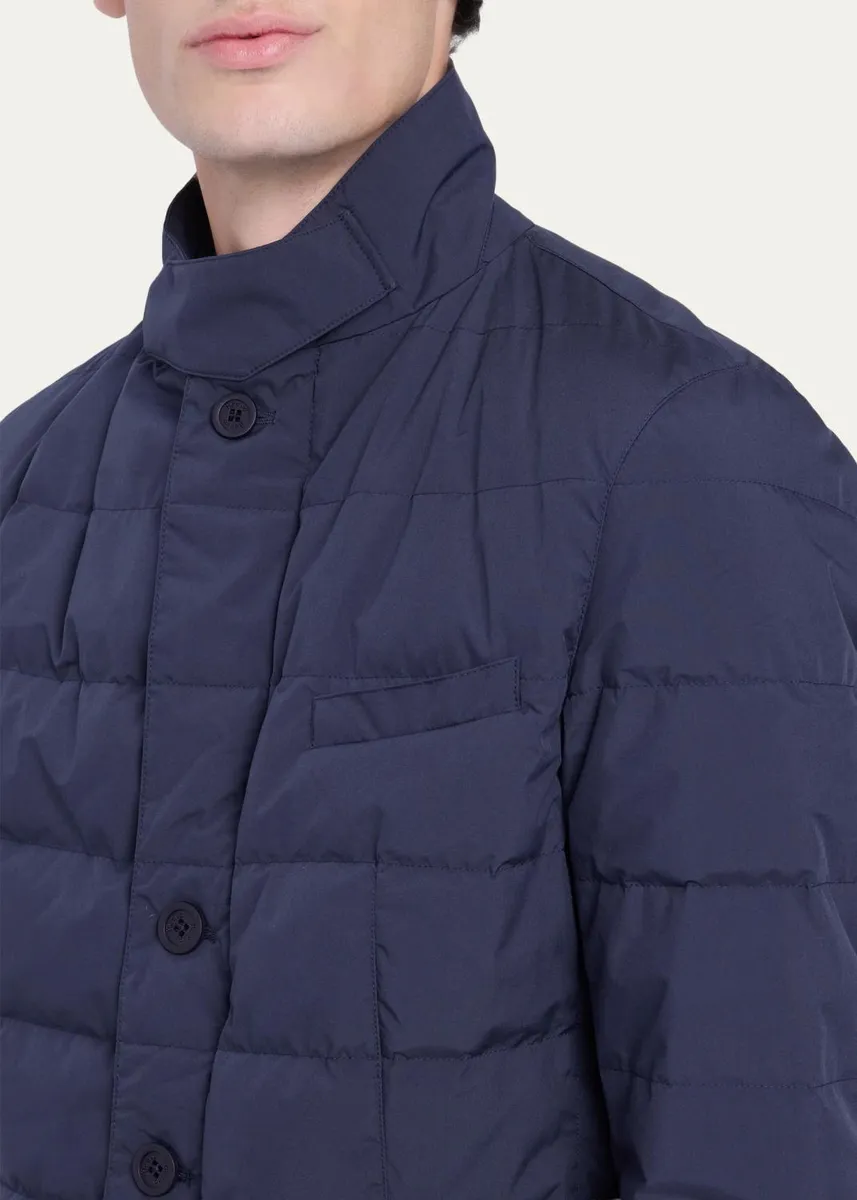 HERNO Men's Quilted Stand-Collar Jacket | Thumbnail 5