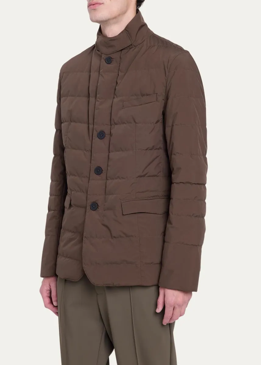 HERNO Men's Quilted Stand-Collar Jacket | Thumbnail 4 HERNO Men's Quilted Stand-Collar Jacket | Thumbnail 4