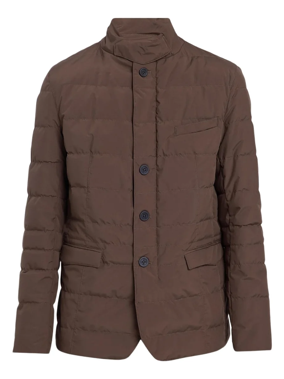HERNO Men's Quilted Stand-Collar Jacket