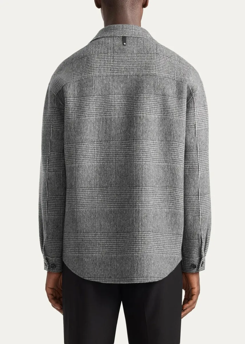 Mackage Men's Emmanuel Double-Face Wool Check Shirt Jacket | Thumbnail 3