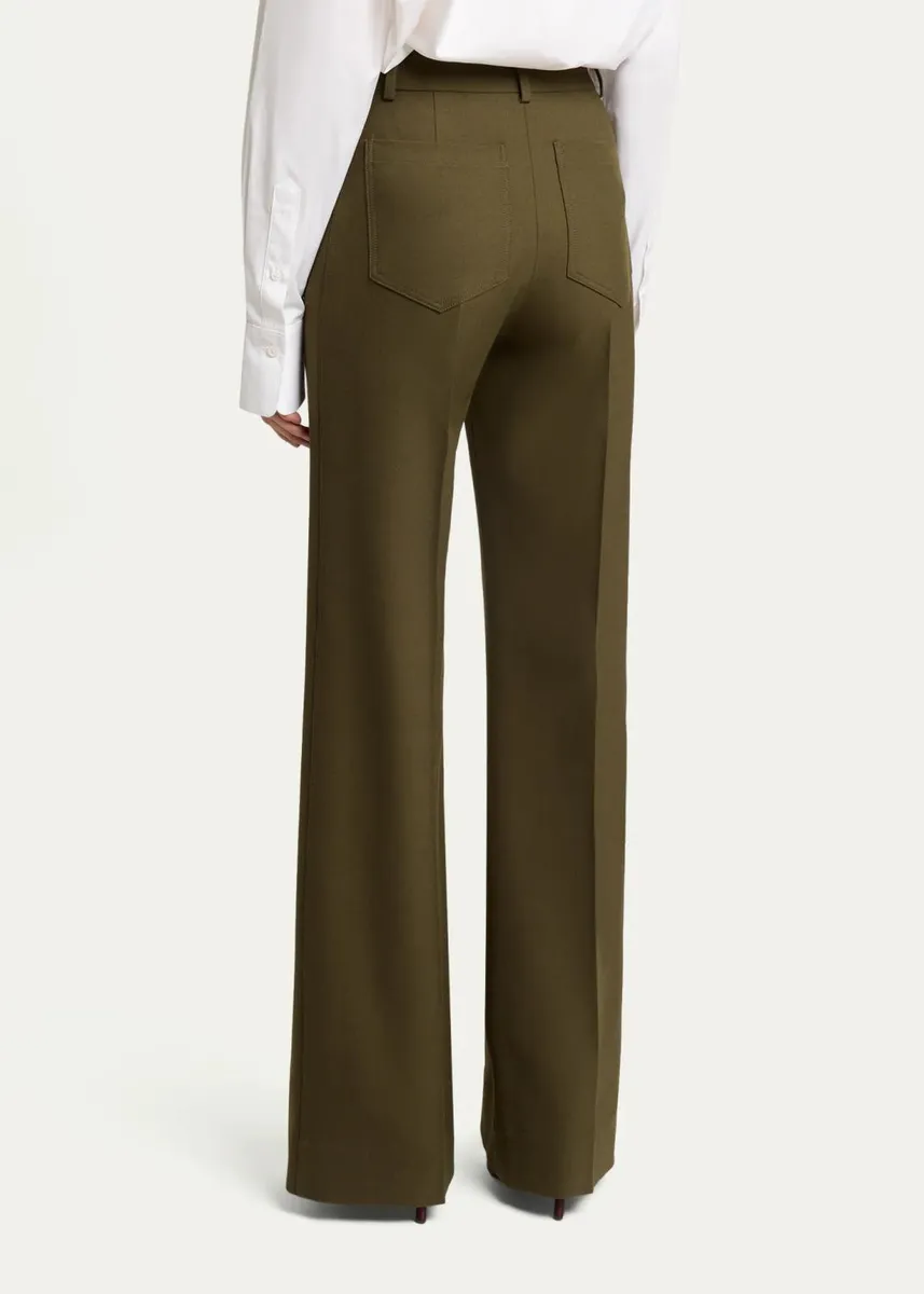 Victoria Beckham Alina Patch Pocket Wide-Leg Trousers | Thumbnail 3