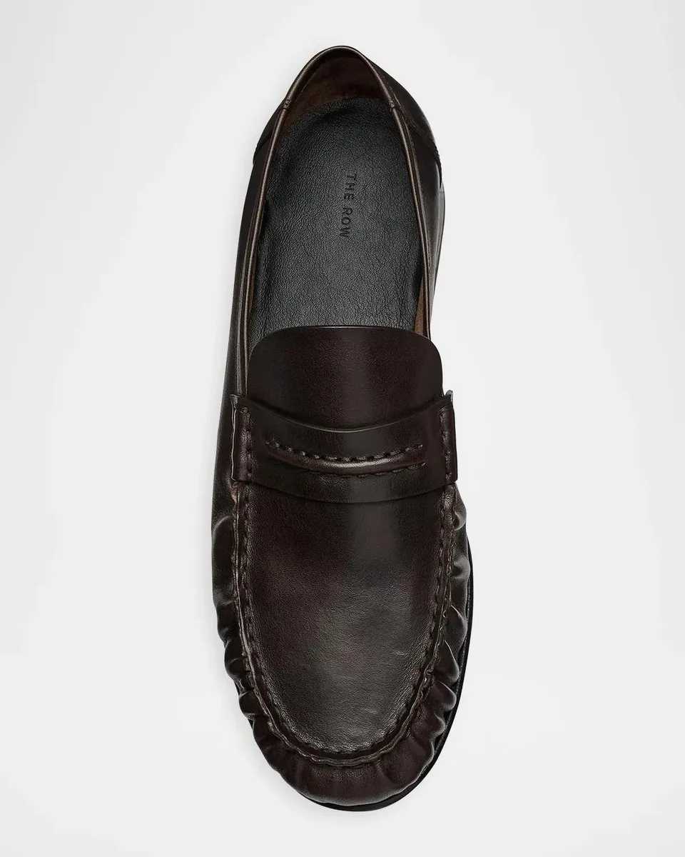 The Row Theo Leather Moccasin Loafers | Thumbnail 3 The Row Theo Leather Moccasin Loafers | Thumbnail 3