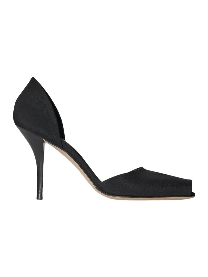 80mm Noor Satin d'Orsay Peep-Toe Pumps 80mm Noor Satin d'Orsay Peep-Toe Pumps