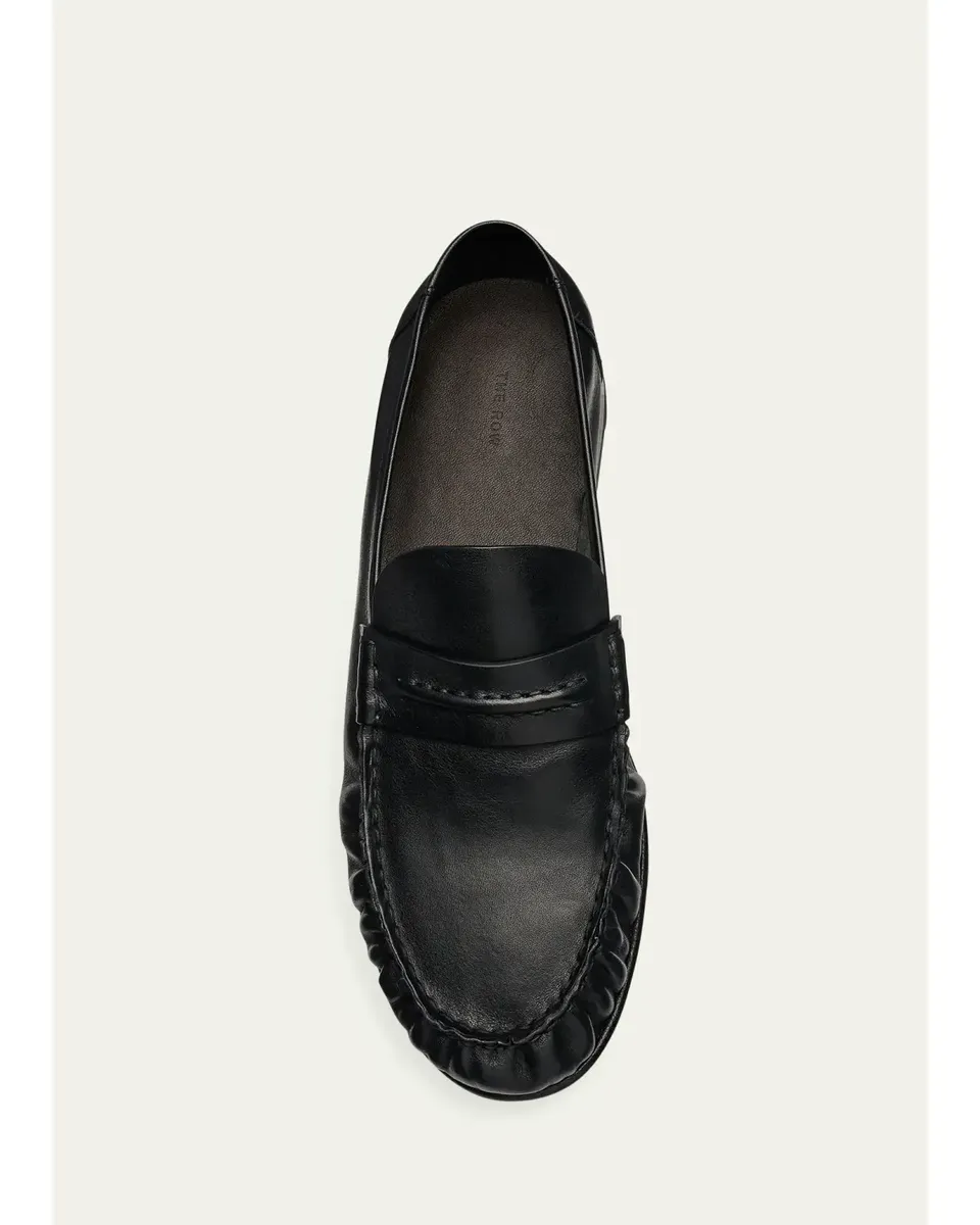 The Row Theo Leather Moccasin Loafers | Thumbnail 2 The Row Theo Leather Moccasin Loafers | Thumbnail 2