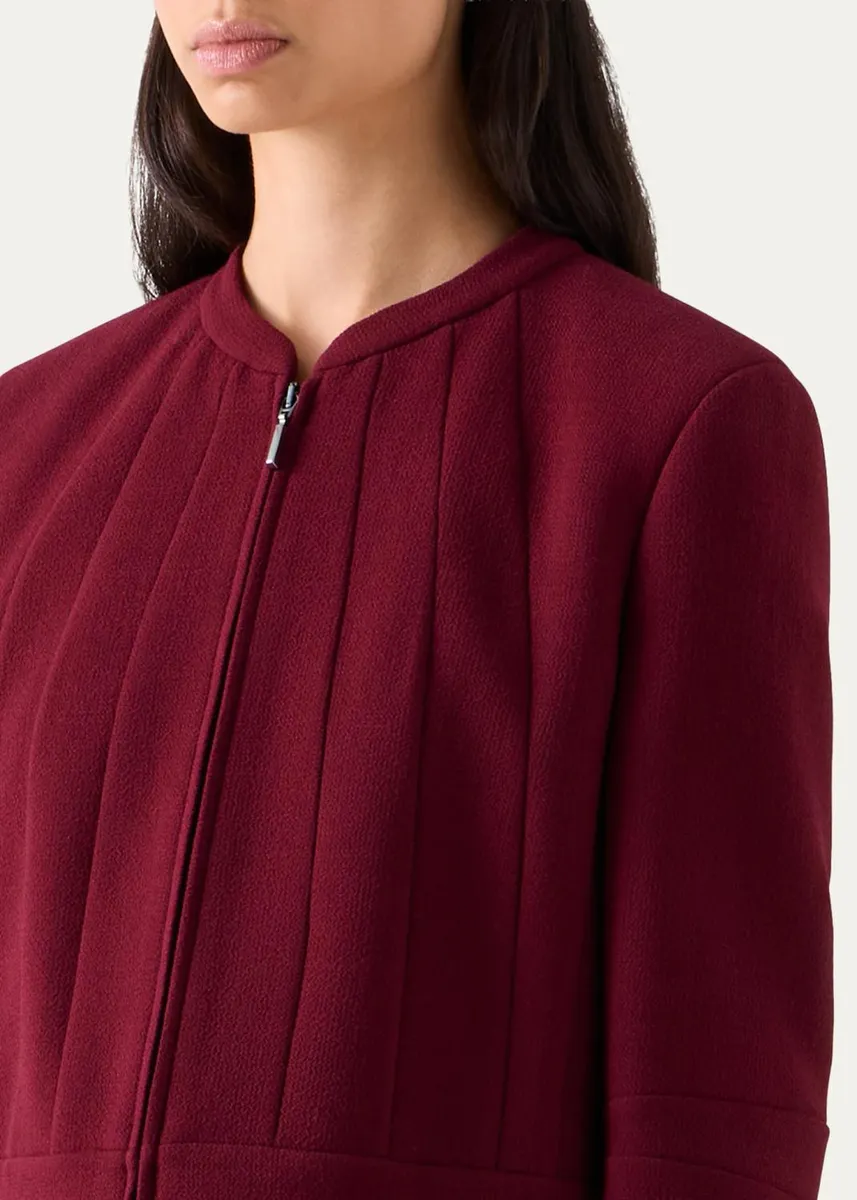 Akris Klaus Stitched Wool Crepe Double-Face Short Jacket | Thumbnail 5
