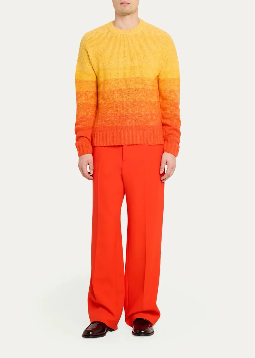 Iris Von Arnim Men's Rainbow Caps Cashmere & Silk Crewneck Sweater | Thumbnail 2