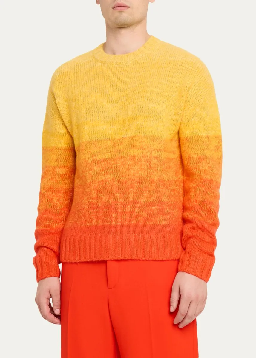 Iris Von Arnim Men's Rainbow Caps Cashmere & Silk Crewneck Sweater | Thumbnail 4