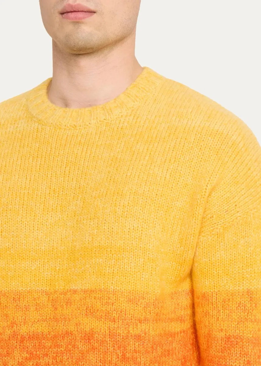 Iris Von Arnim Men's Rainbow Caps Cashmere & Silk Crewneck Sweater | Thumbnail 5