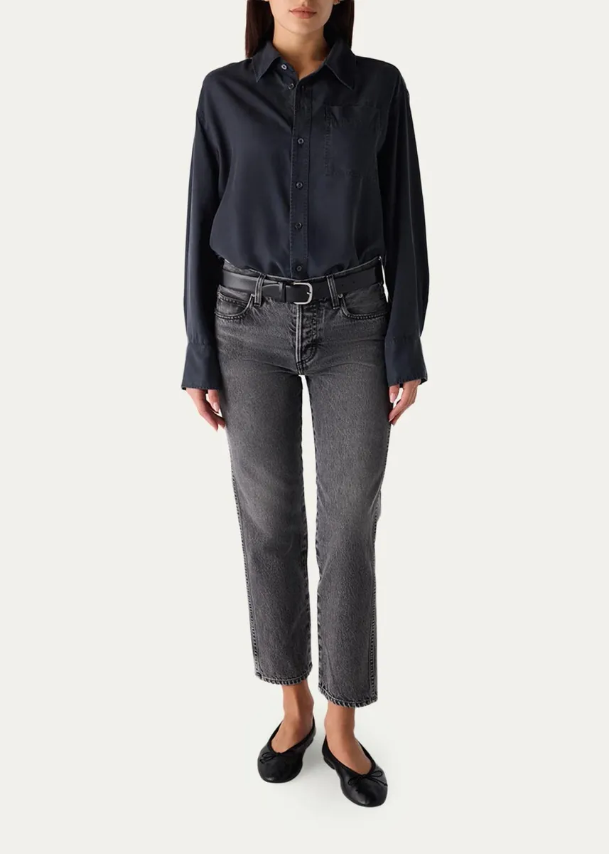 AMO Denim 143 Cropped Straight-Leg Jeans | Thumbnail 2