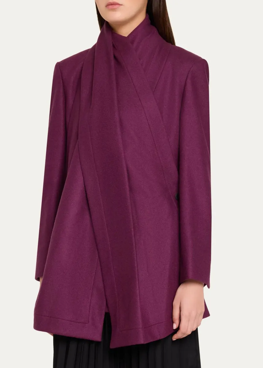 Issey Miyake Manner Wool-Blend Crisscross Scarf Tailored Jacket | Thumbnail 4 Issey Miyake Manner Wool-Blend Crisscross Scarf Tailored Jacket | Thumbnail 4