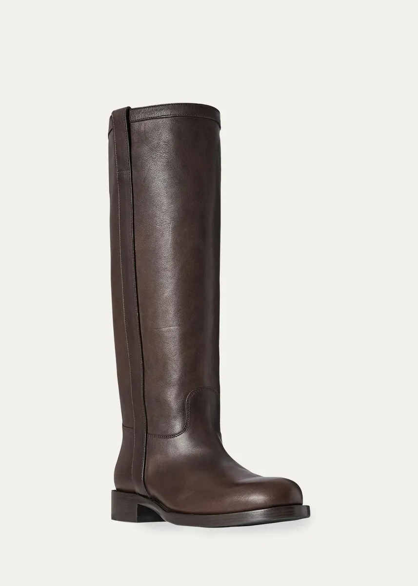 The Row Nobilis Leather Knee-High Riding Boots | Thumbnail 2 The Row Nobilis Leather Knee-High Riding Boots | Thumbnail 2