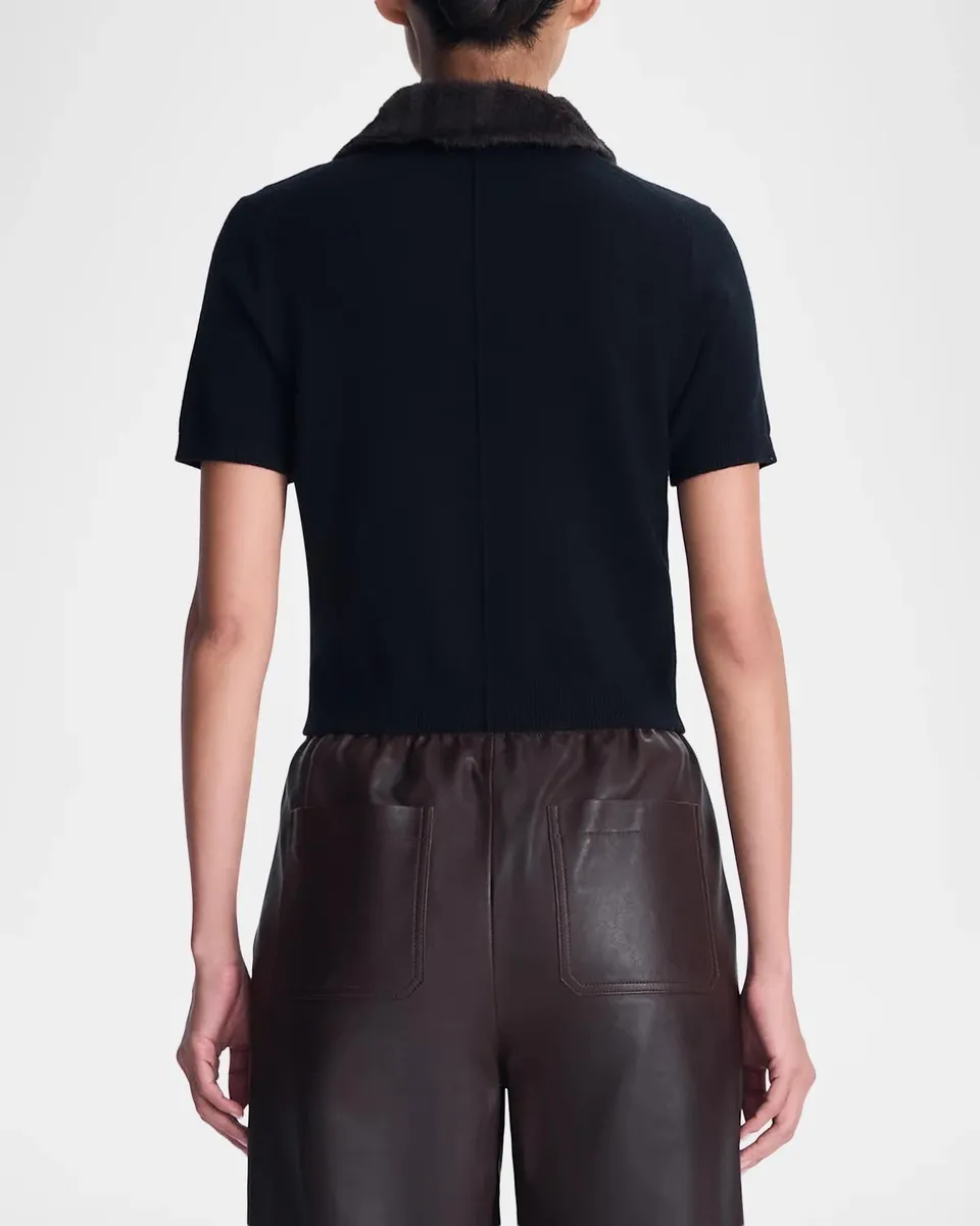 Simkhai Vayla Short-Sleeve Polo Sweater | Thumbnail 3