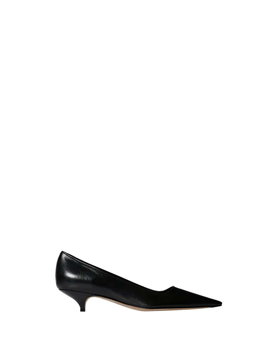 The Row Liisa Leather Kitten-Heel Pumps | Thumbnail 3