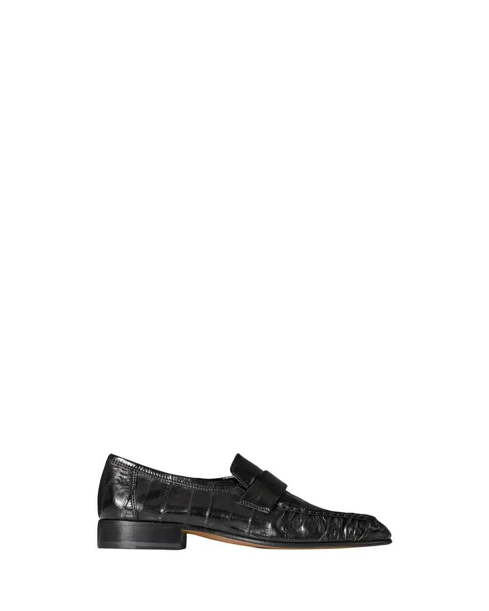 The Row Men's Ruched Eel-Effect Leather Loafers | Thumbnail 3 The Row Men's Ruched Eel-Effect Leather Loafers | Thumbnail 3