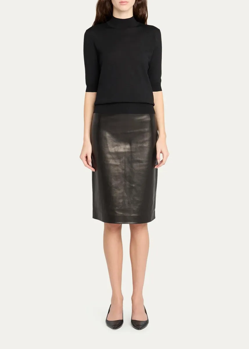 The Row Larco Leather Skirt | Thumbnail 2
