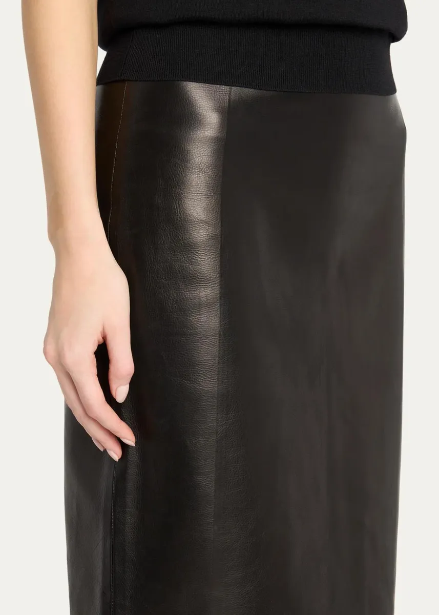 The Row Larco Leather Skirt | Thumbnail 5
