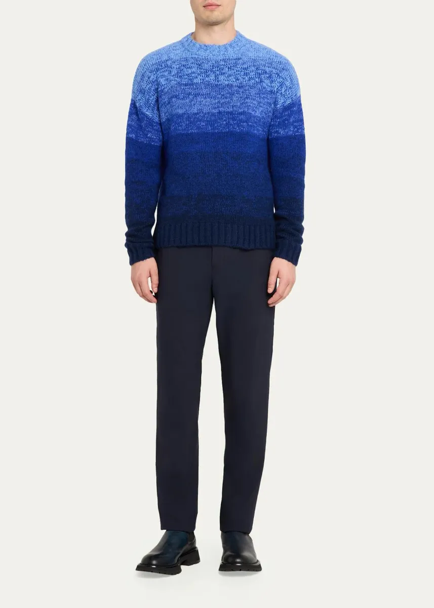 Iris Von Arnim Men's Rainbow Caps Cashmere & Silk Crewneck Sweater | Thumbnail 2 Iris Von Arnim Men's Rainbow Caps Cashmere & Silk Crewneck Sweater | Thumbnail 2