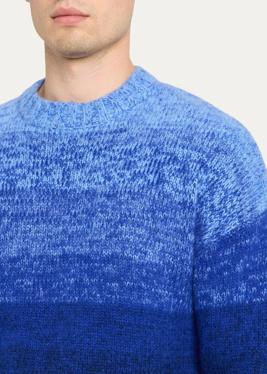 Iris Von Arnim Men's Rainbow Caps Cashmere & Silk Crewneck Sweater | Thumbnail 5 Iris Von Arnim Men's Rainbow Caps Cashmere & Silk Crewneck Sweater | Thumbnail 5