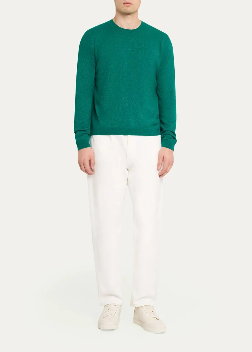 Iris Von Arnim Men's Cashmere & Silk Sweater | Thumbnail 2