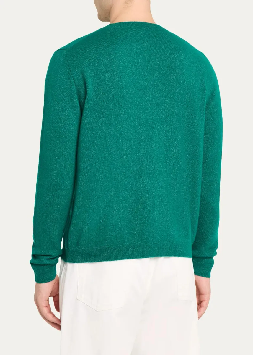 Iris Von Arnim Men's Cashmere & Silk Sweater | Thumbnail 3