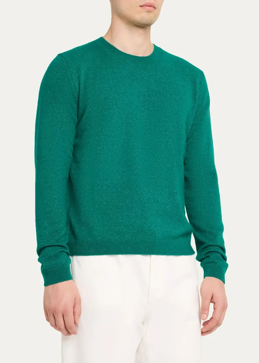 Iris Von Arnim Men's Cashmere & Silk Sweater | Thumbnail 4