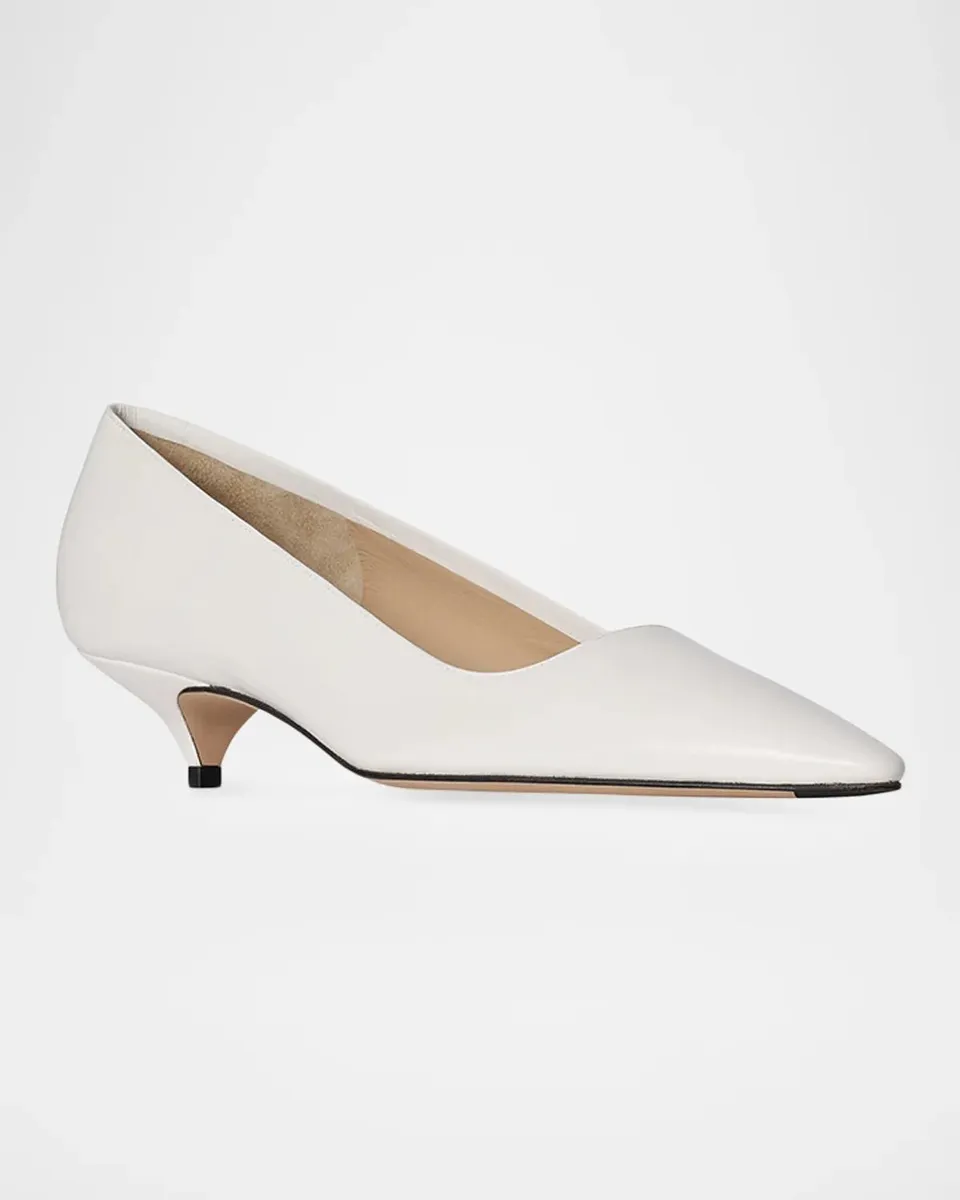 The Row Liisa Leather Kitten-Heel Pumps | Thumbnail 2 The Row Liisa Leather Kitten-Heel Pumps | Thumbnail 2